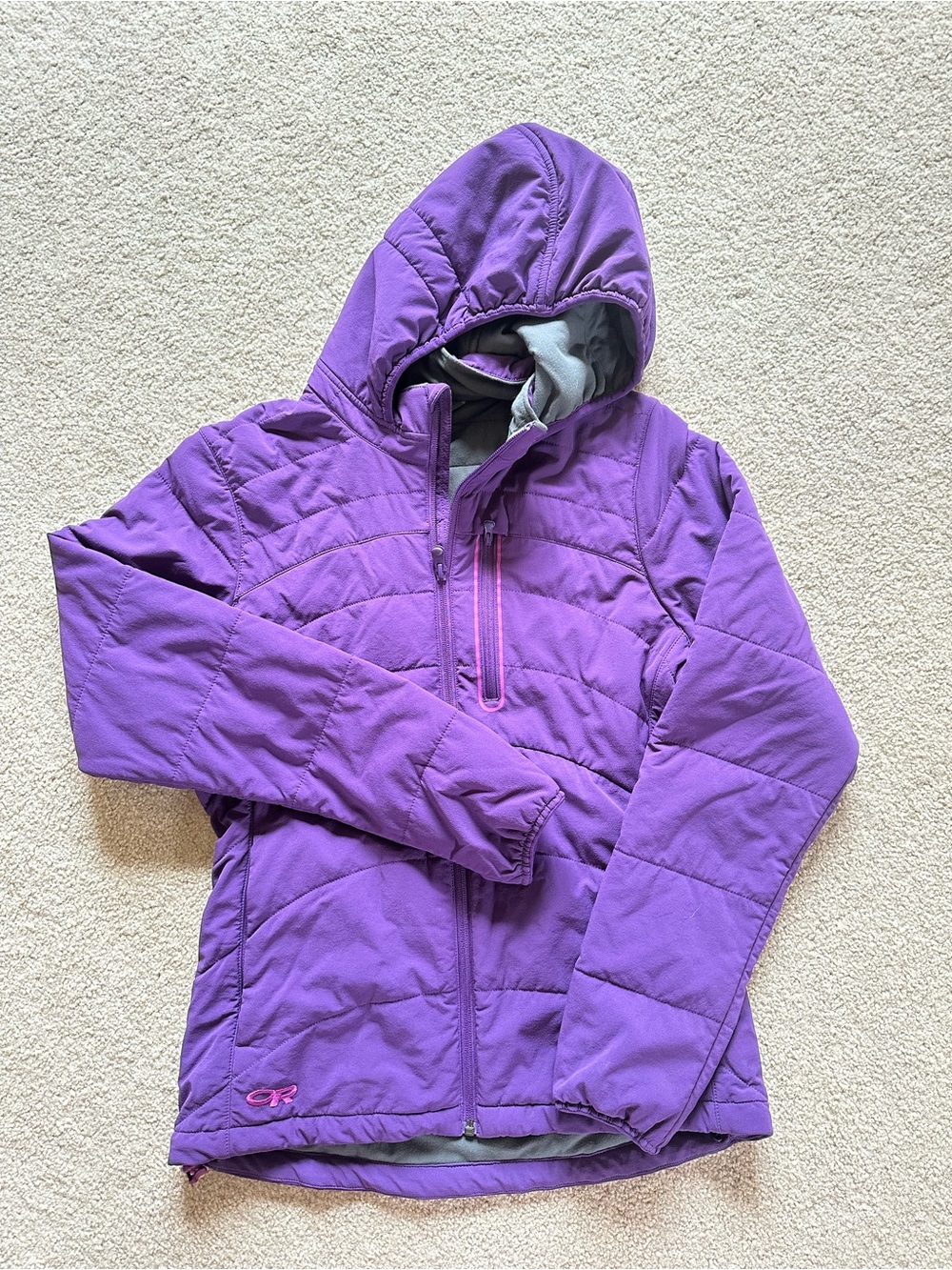 Outdoor Research Women’s Cathode Hooded Jacket Purple Size Small